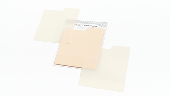 Tabbed Transparent Sticky Notes - Cream gallery