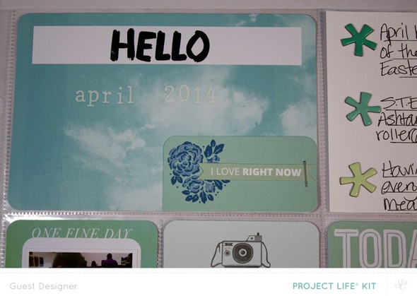 Project life page 1 close up 1