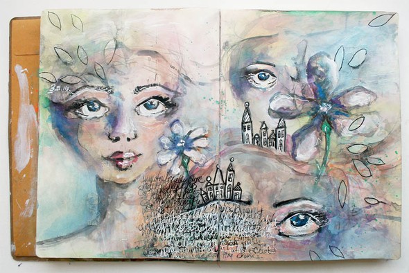 Art Journal Spread - City Girl by soapHOUSEmama gallery