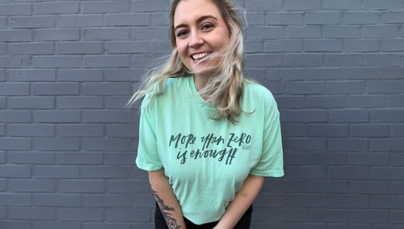More Than Zero Is Enough Tee - Mint gallery