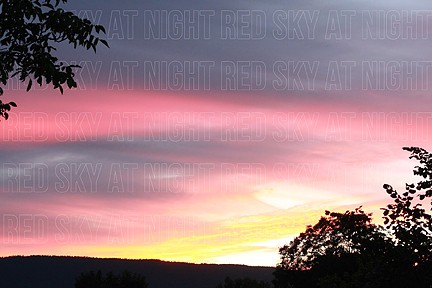 red sky at night