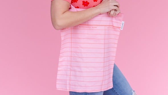 Pink Library Card Lightweight Foldable Tote Bag gallery