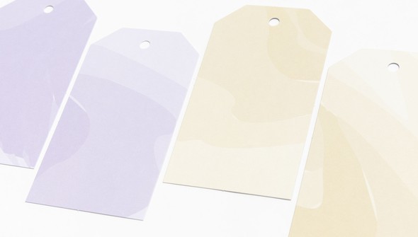 Color Theory Watercolor Tags - Lavender Soda + Creme Brulee gallery