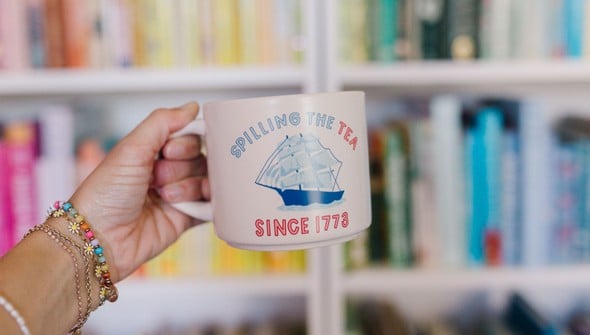 Spilling The Tea Large Ceramic Mug  gallery