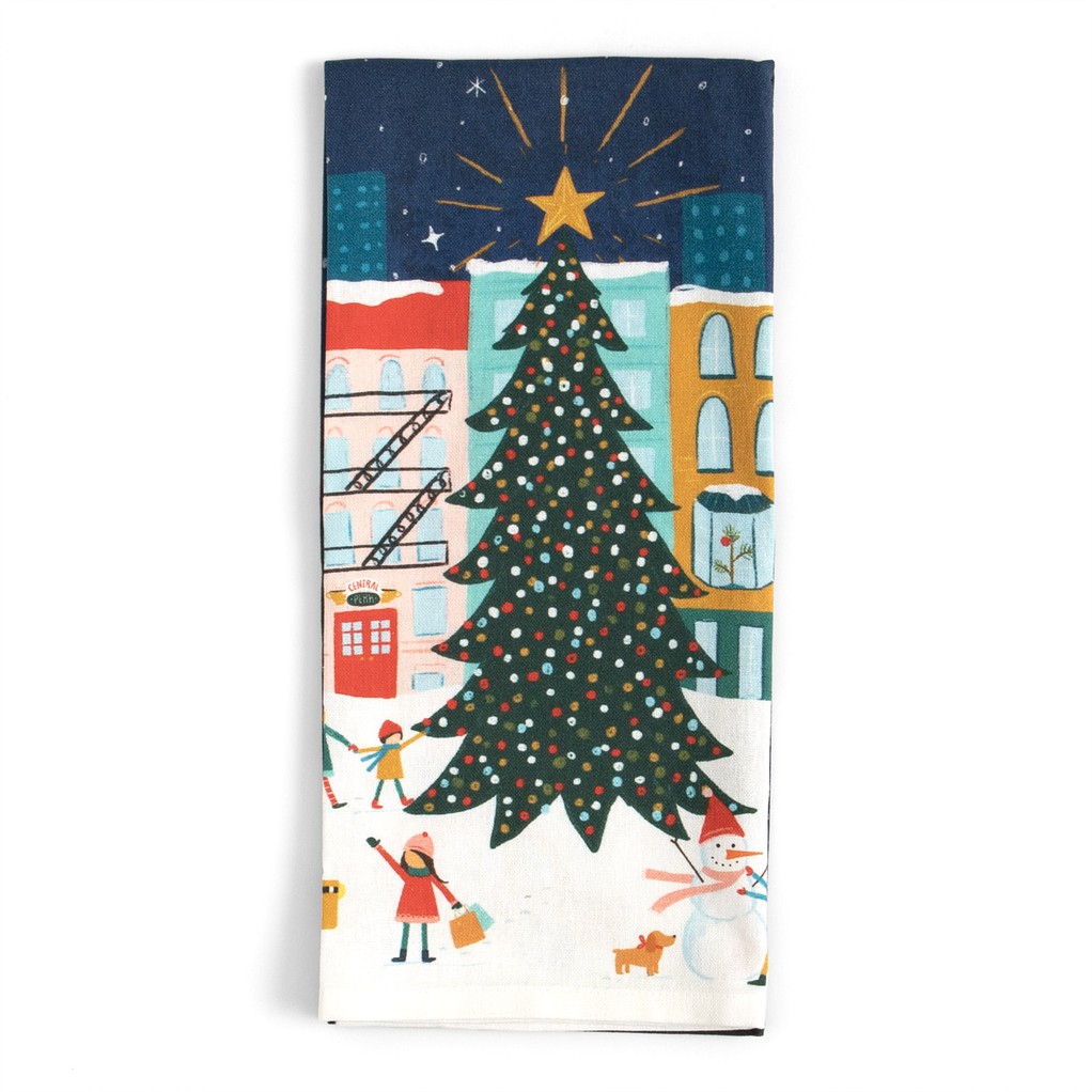 Winter Nights & City Lights Tea Towel item
