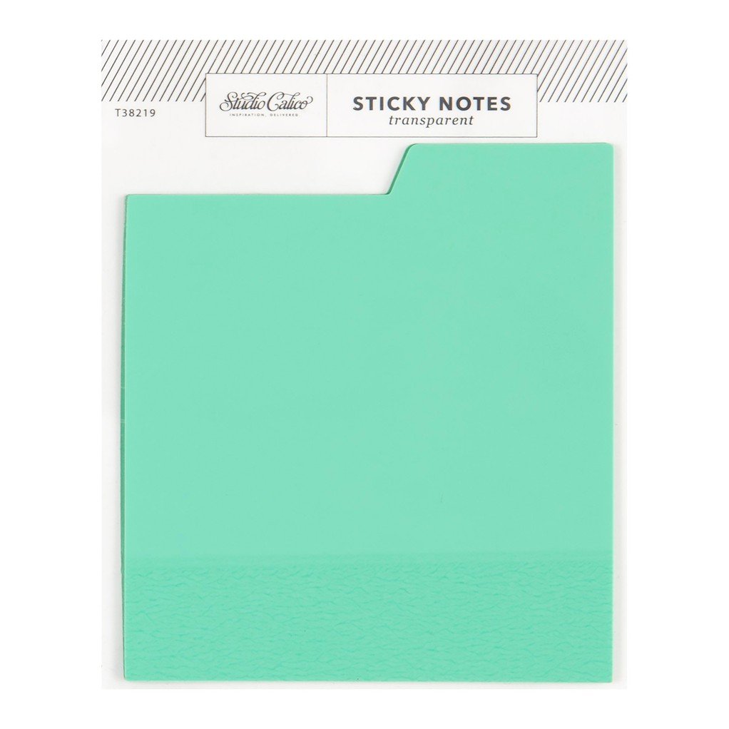 Tabbed Transparent Sticky Notes - Aqua item