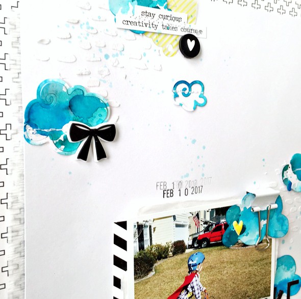 Make believe layout   date and embellishments original