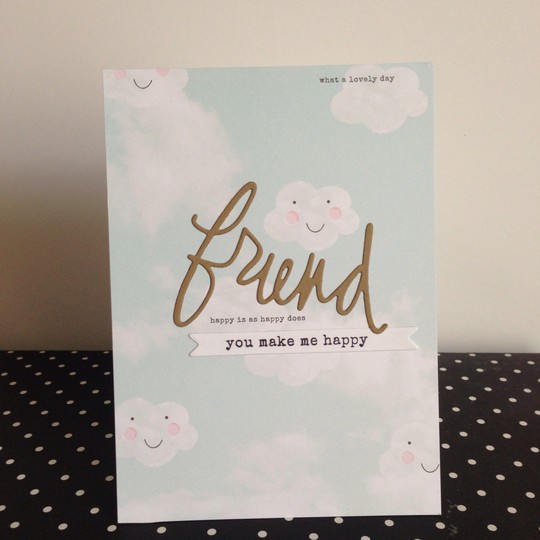 Happy clouds for my friend card