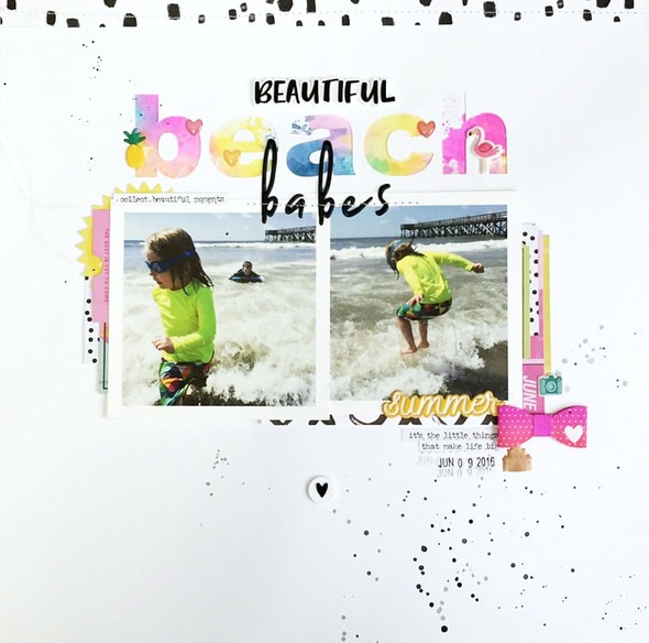 Beautiful Beach Babes Layout in Mixed Media Cuts gallery