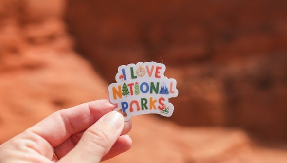 I Love National Parks Clear Decal Sticker gallery