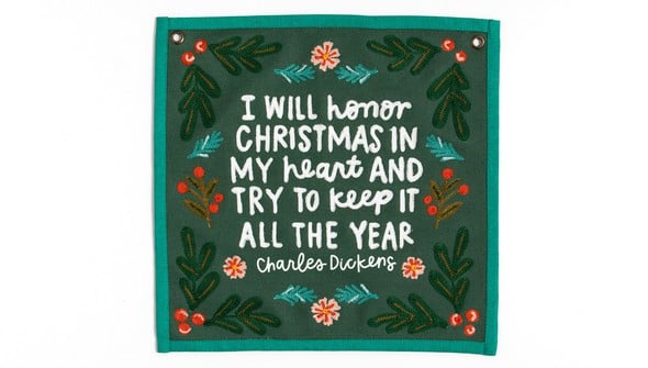 Christmas In My Heart Embroidered Canvas Banner gallery