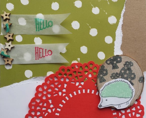 Hello, Hello Hedgie Card by justyna gallery