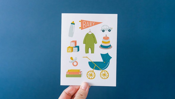 Baby Illustrations Greeting Card gallery
