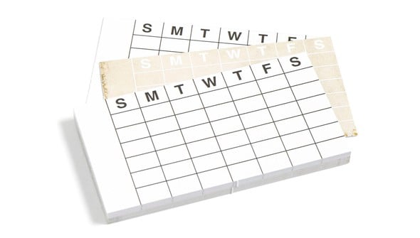 Calendar Notepad - 2×3.75 White & Aged gallery