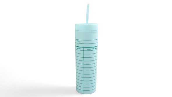 Sky Blue Library Card 16oz Tumbler  gallery