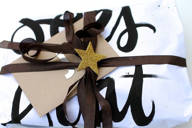 scripted gift wrap