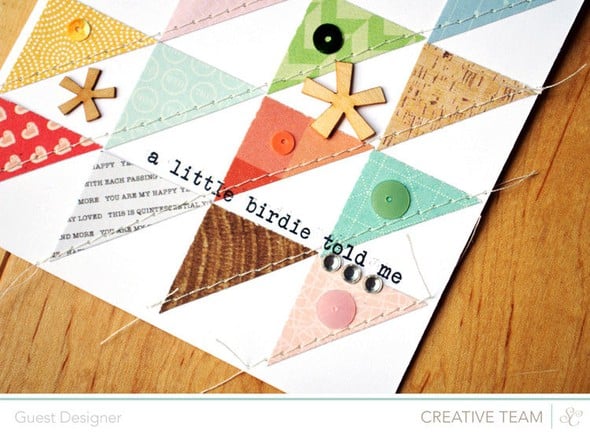 A little birdie told me card detail by paige evans