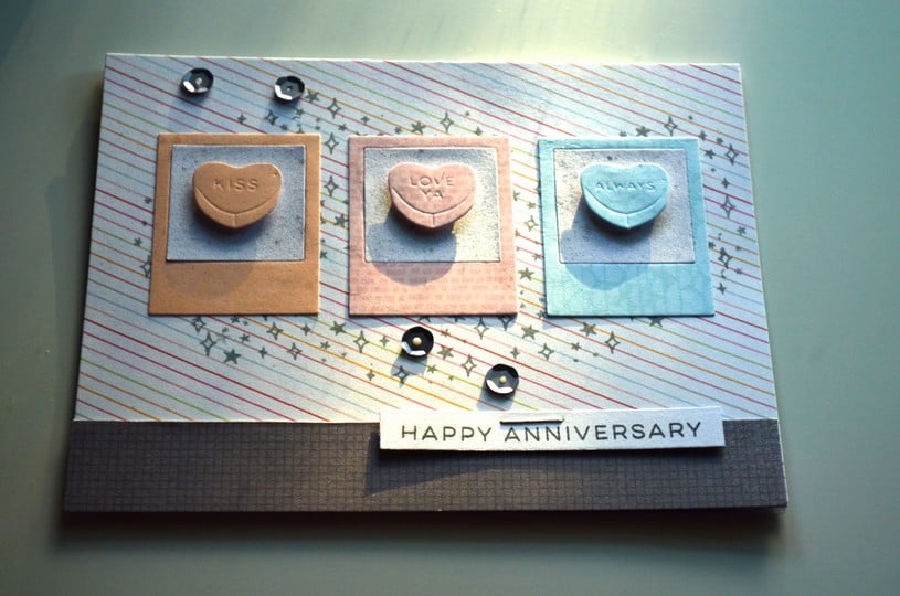 Candy Heart Anniversary Card