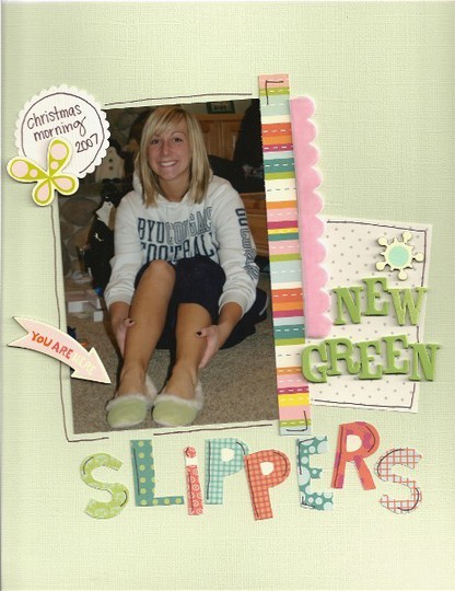 new green slippers- *Tina C. lift