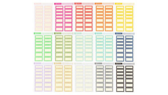 Color Theory Scalloped Border Label Stickers Rainbow Bundle gallery