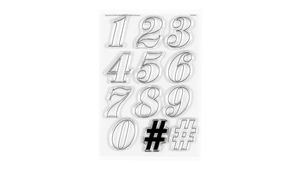 Stamp Set : 4x6 Agenda Numbers Outline gallery