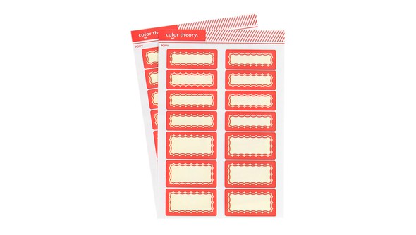 Color Theory Label Stickers - Poppy Scalloped Border gallery