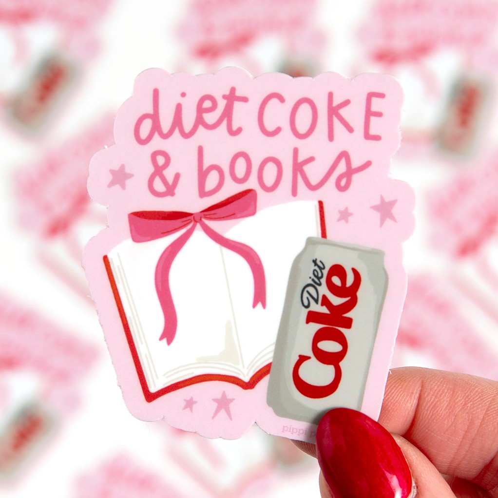 Diet Coke & Books Decal Sticker item