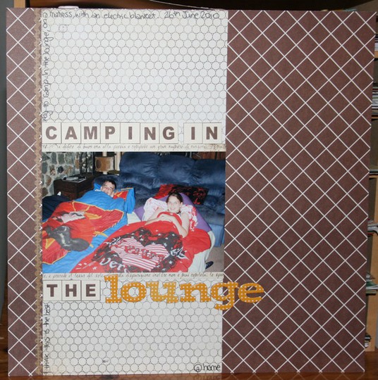camping in the lounge