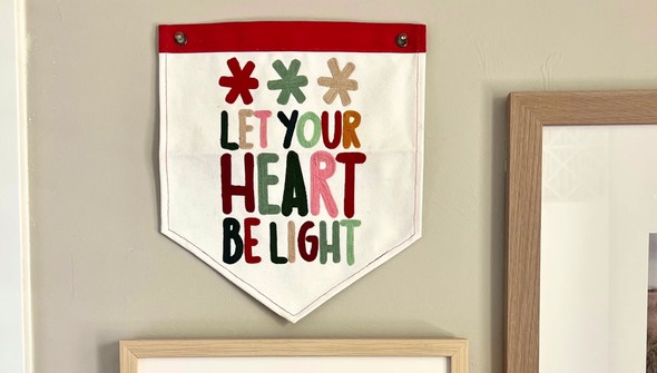 Let Your Heart Be Light Stitched Tapestry gallery