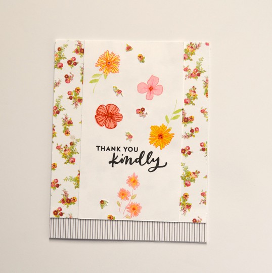 Thank you kindly floral card original