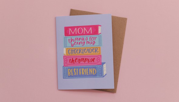 Mom Book Stack Mother's Day Greeting Card gallery