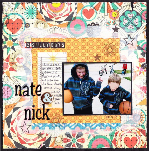 Nate & Nick (CHA whitewash and scraplift challenges) by penny gallery