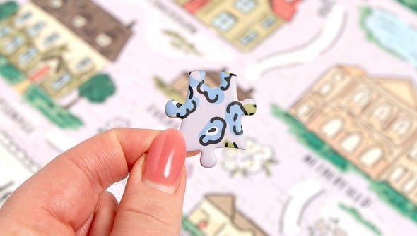 Pride & Prejudice Map - 500 Piece Jigsaw Puzzle gallery