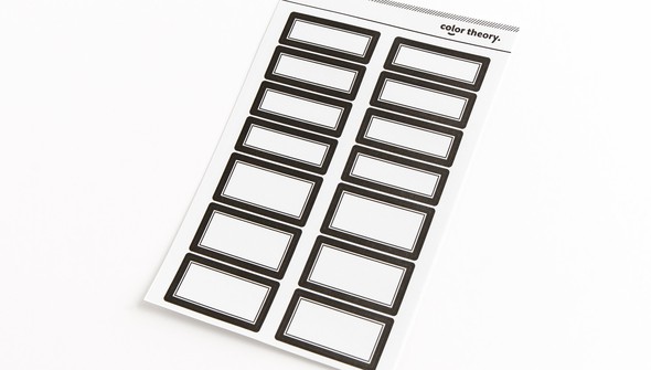 Color Theory Label Stickers - Inky Black gallery