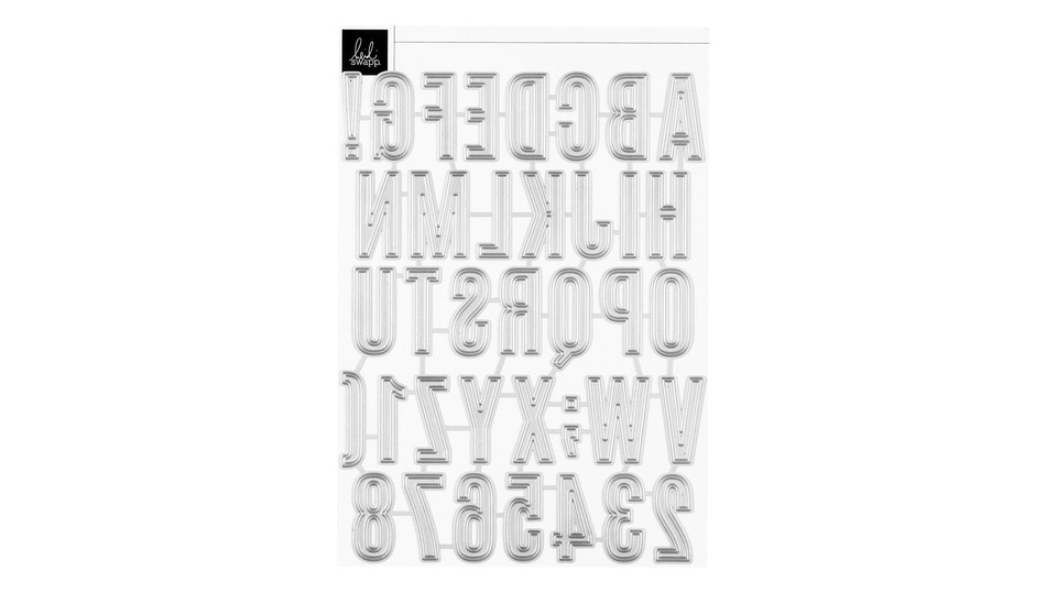 Metal Die Set : Destination Alphabet - Outline - Heidi Swapp
