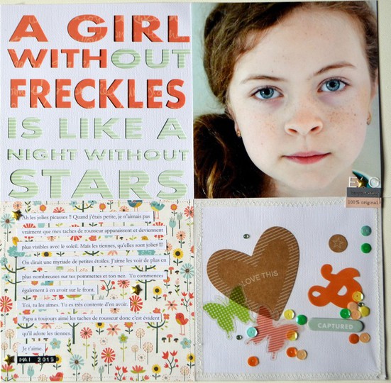 A girl with freckles