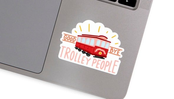 Goodbye Trolley People Decal Sticker gallery