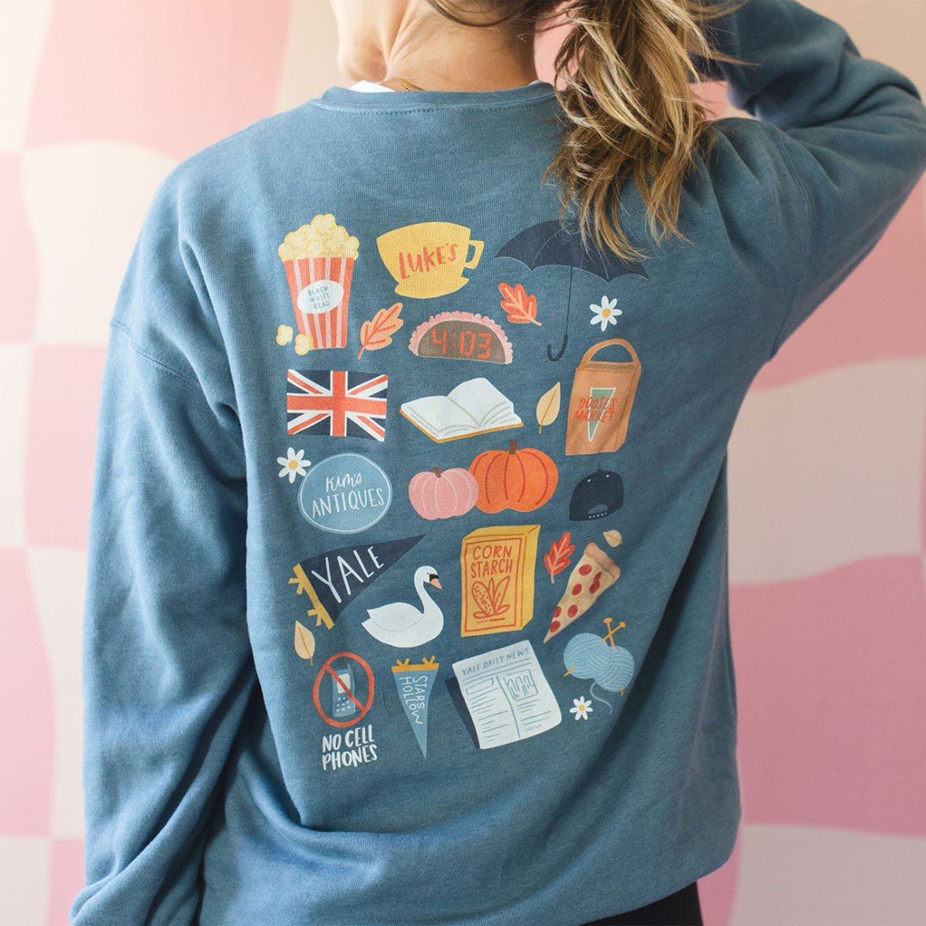 Stars Hollow in the Fall Sweatshirt - Heather Slate item