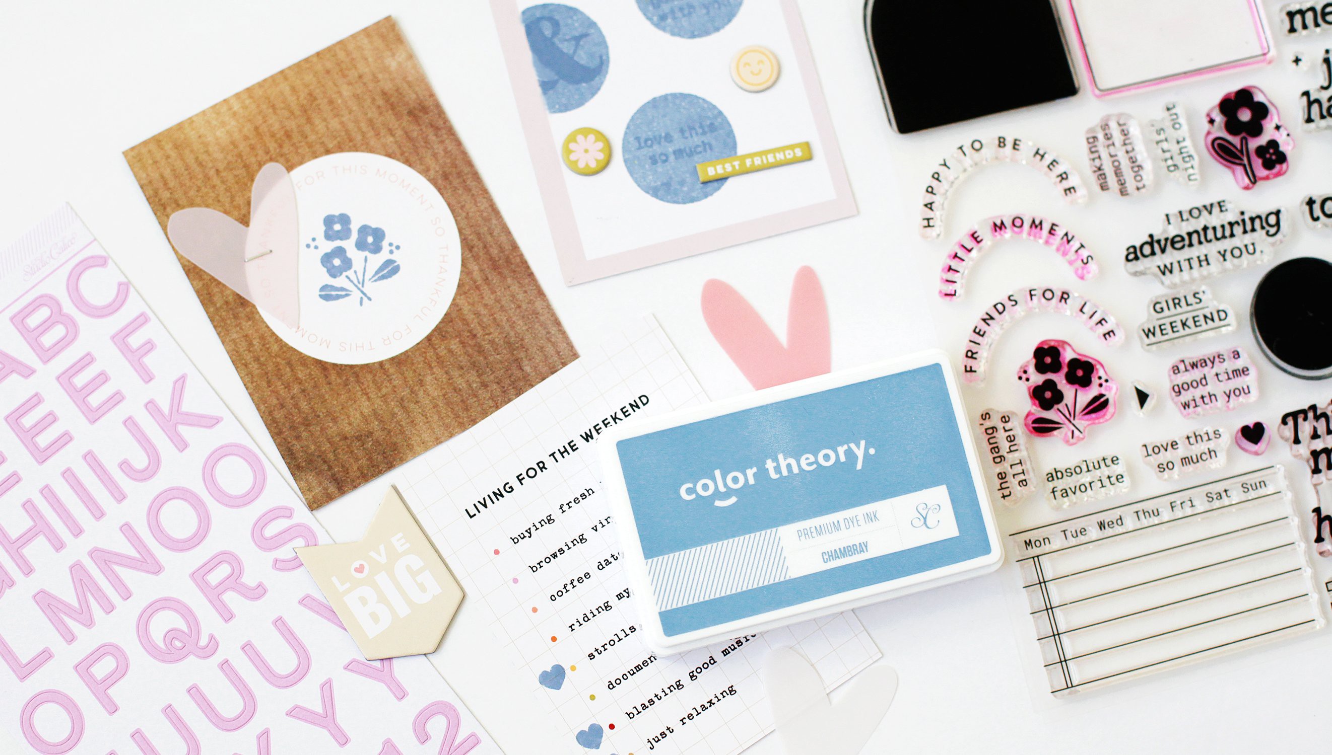 Color Theory Nell Alpha Stickers - Pink Lemonade - Studio Calico