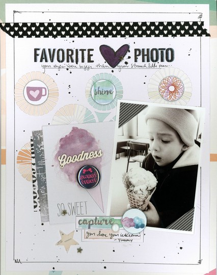Ali edwards stamps nicole martel clique kits pinkfresh studio layout