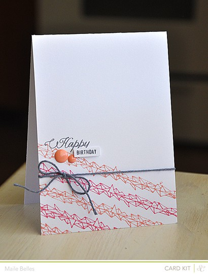 Angled happy birthday card (card kit only)