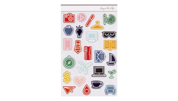 Day In The Life™ January 2021 Everyday Icons Puffy Sticker Sheet gallery