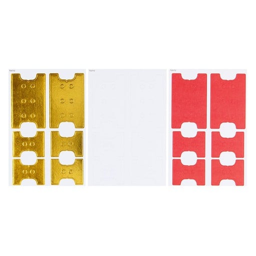 Picture of Red, White and Gold Foil 4x6 Attacher Sticker Bundle
