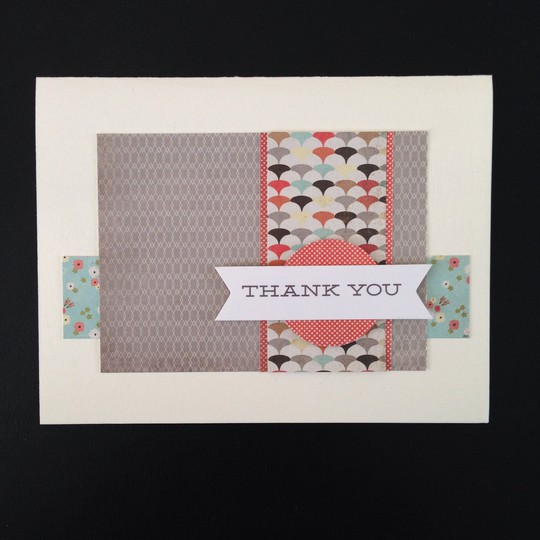 Hipster thank you card