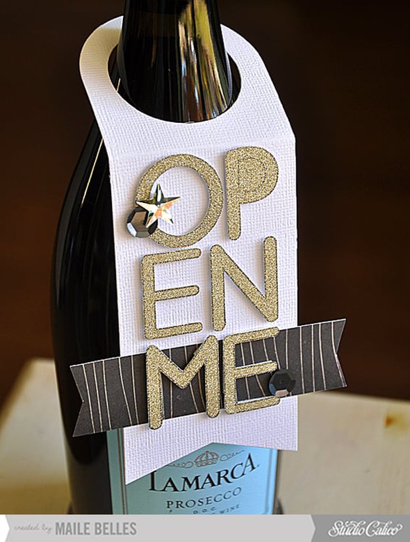Open Me Wine Bottle Tag by mbelles gallery