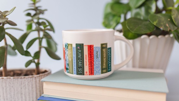 Plant Books Large Ceramic Mug gallery