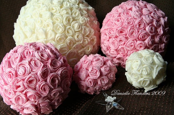 Crepe paper rose balls by Dani gallery
