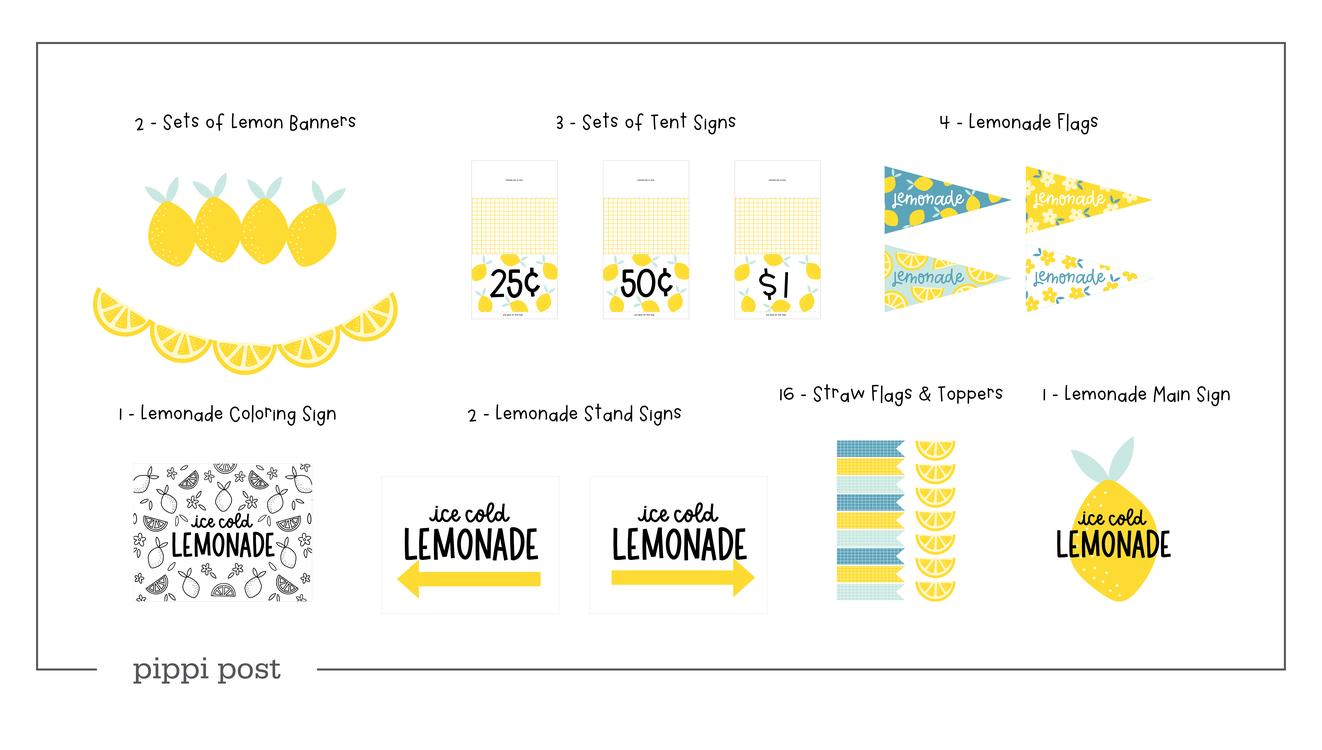 Lemonade Stand Printable Bundle - Pippi Post lemonade-stand-printable-bundle-pippi-post