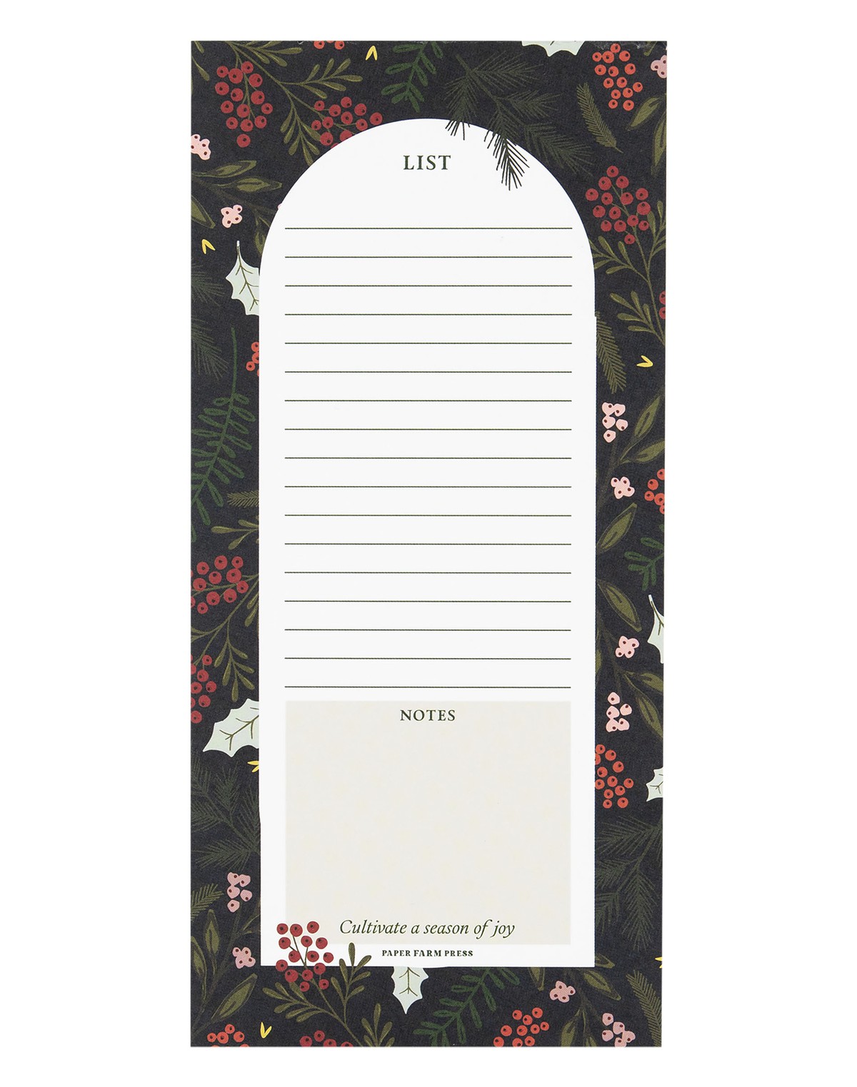 Winter Berries Market List Notepad item