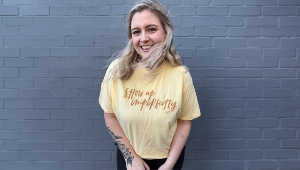 Show Up Imperfectly Tee - Yellow gallery